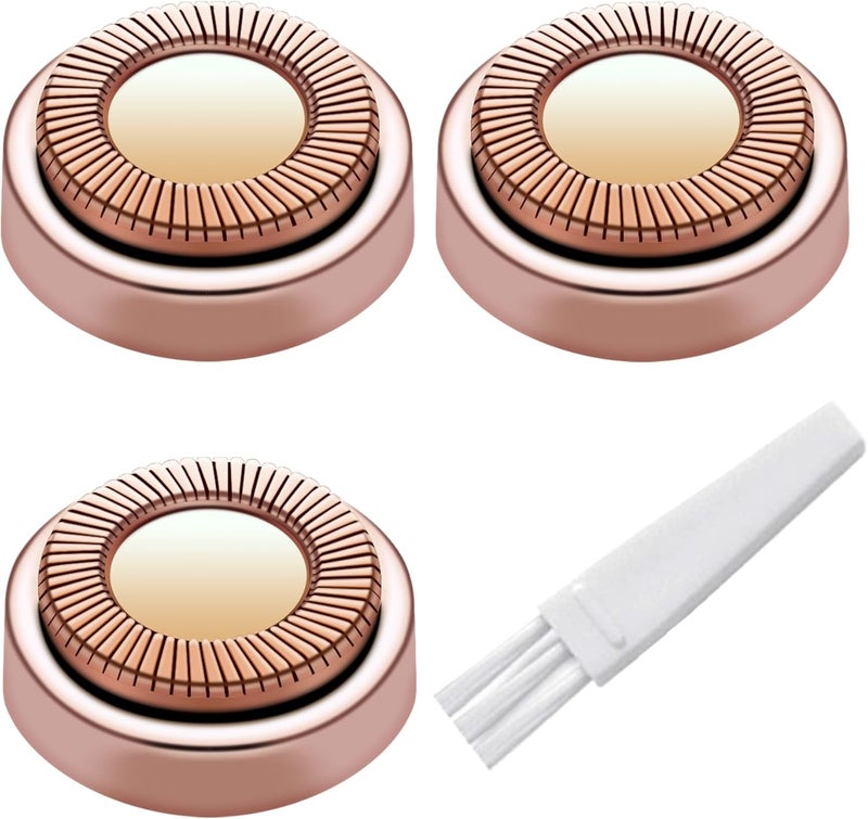 BECHY Facial Hair Remover Replacement Heads for Generation 1 Finishing Touch Flawless Facial Hair Removal Tool for Women,18K Gold-Plated Rose Gold 3 Count,First Generation by . (3 PCS Rose Gold) - Image 1